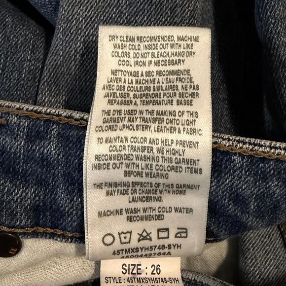 Joe's Jeans High Rise Skinny Ankle Siyeh Blue Distressed Hem Stretch Jeans 26 - Picture 14 of 14